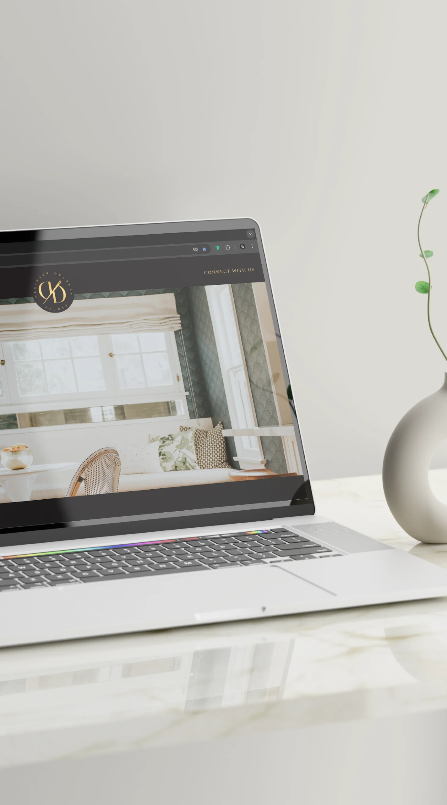 Website mockup brxtn mktg designer drapery studio