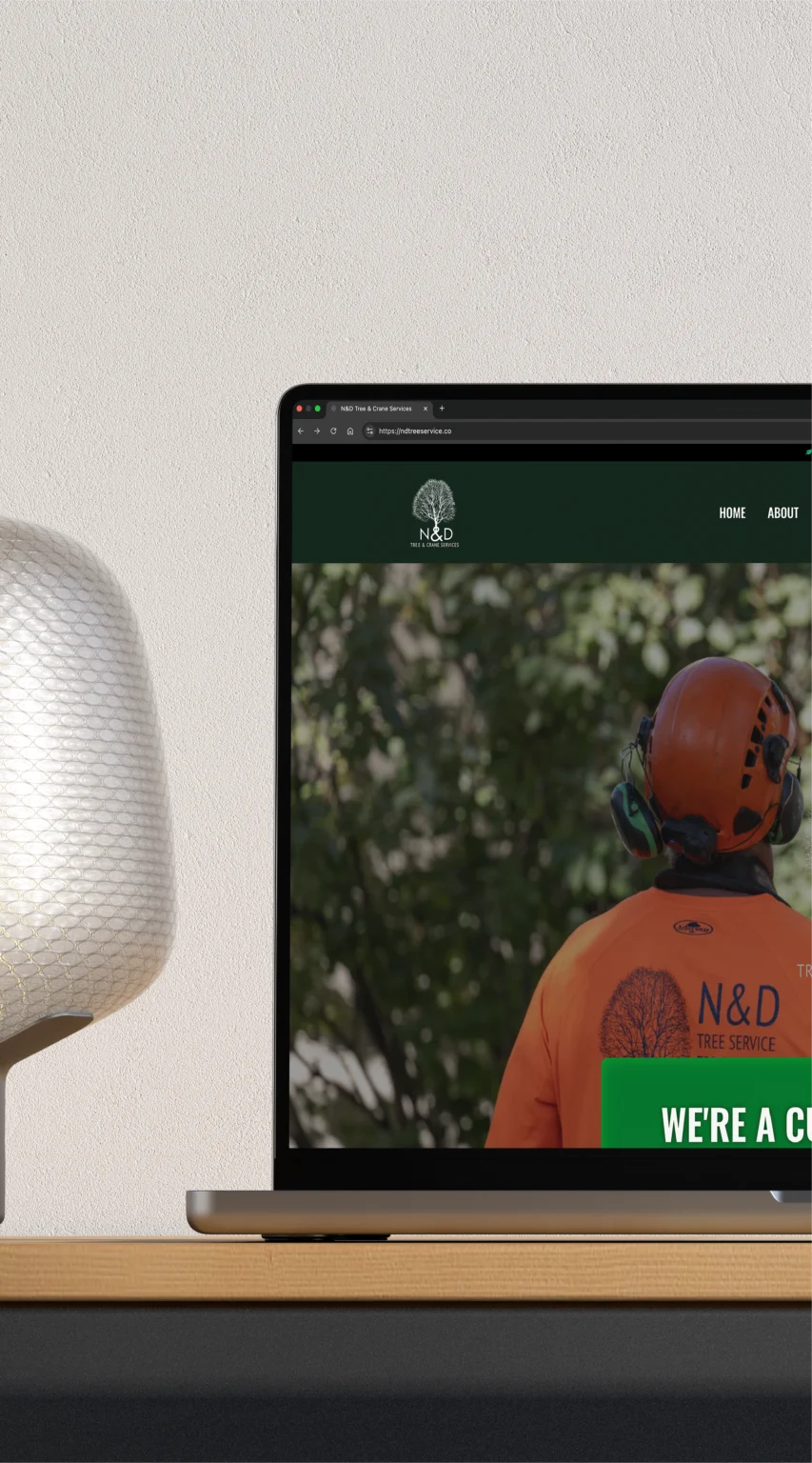 Website mockup brxtn mktg nd tree & crane services
